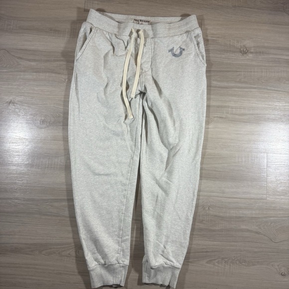 True‎ Religion Jogger Sweatpants Men's Large Gray Streetwear Outdoor Logo - Picture 2 of 7